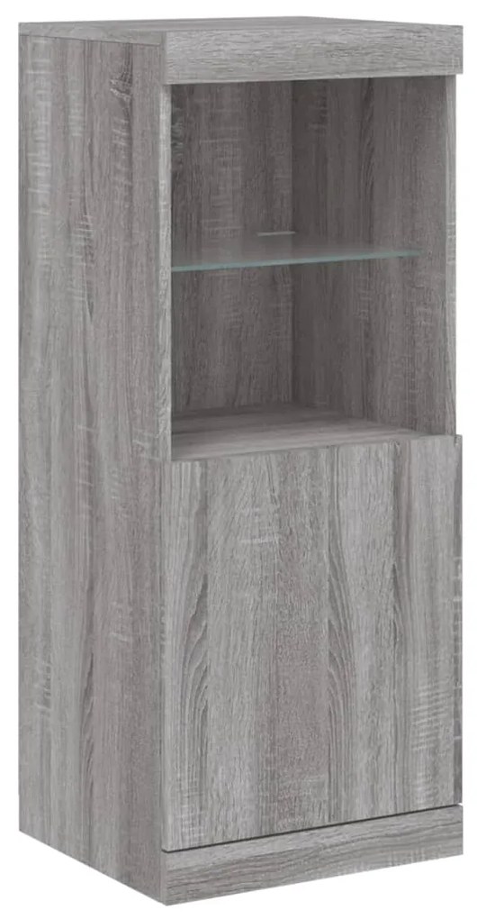 Credenza con Luci LED Grigio Sonoma 41x37x100 cm