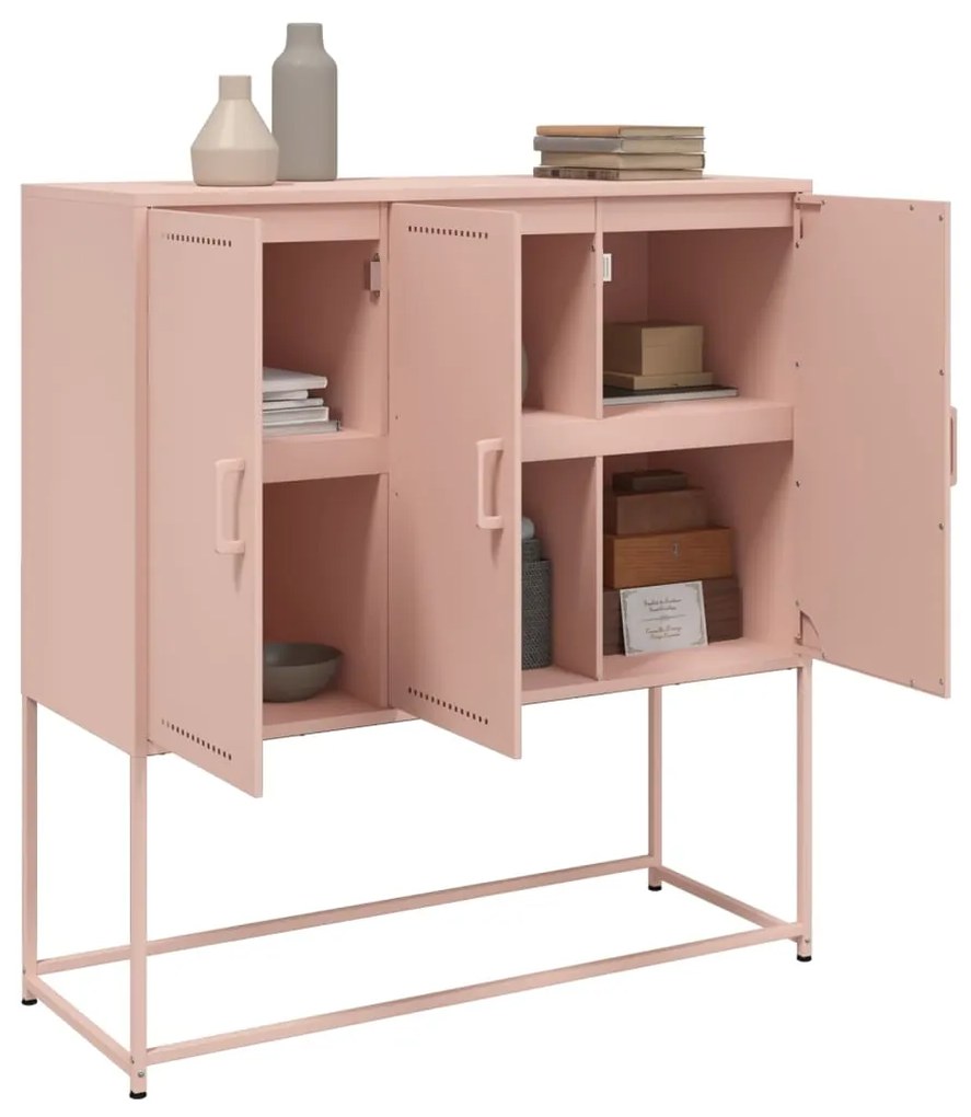 Credenza rosa 100,5x39x107 cm in acciaio