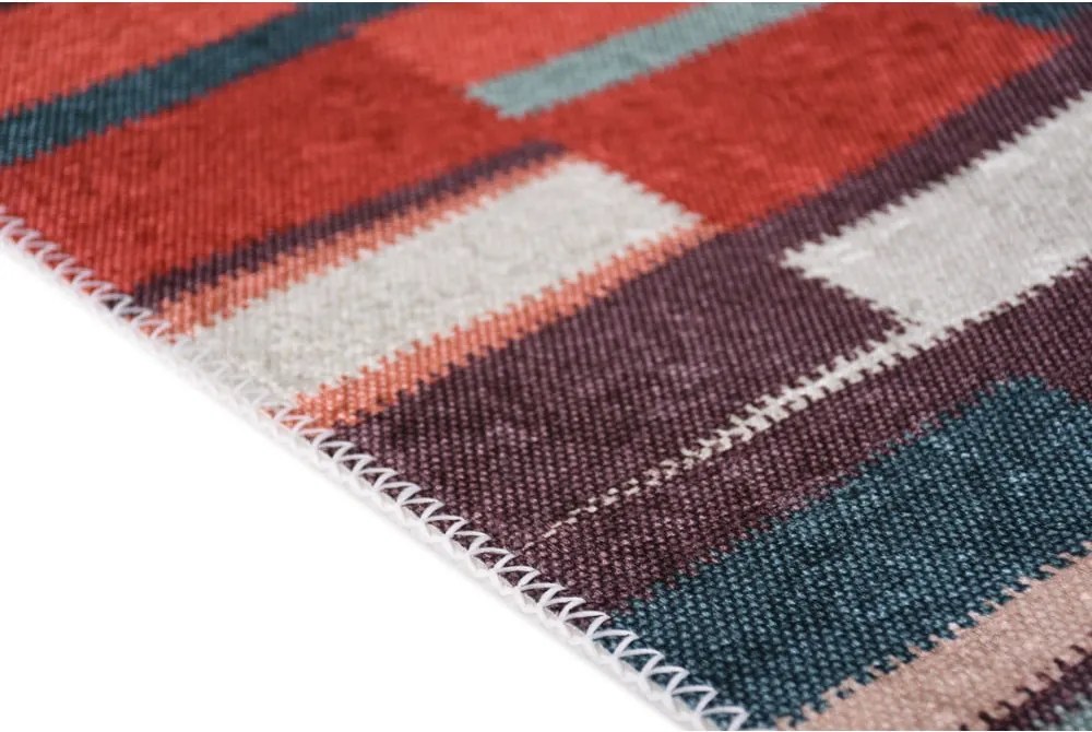 Tappeto rosso lavabile 160x230 cm Blocks of Fun – Vitaus