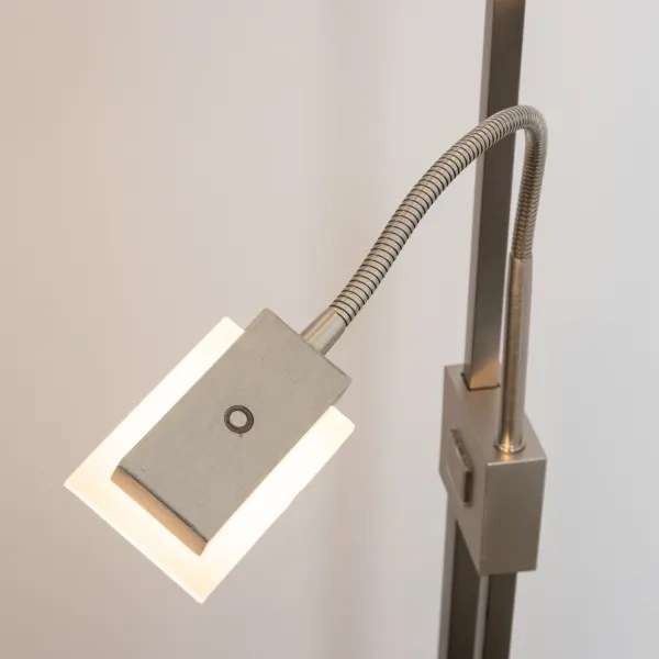 Eglo 33182 -Lampada da terra dimmerabile a LED SOLANO 1xLED/26W/230V+1xLED/3,2W cromo