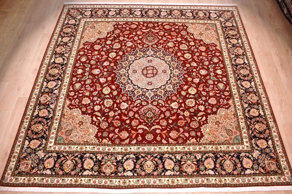 Tabriz Tappeto 300 x 300 (Iran) Annodato A Mano