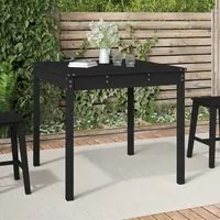 Tavolo da Giardino Nero 82,5x82,5x76 cm Legno Massello di Pinocod mxl 129860