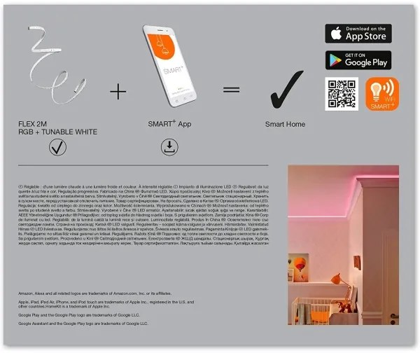 Ledvance - Striscia LED RGB+TW dimmerabile SMART+ FLEX 2m LED/8,5W/230V Wi-Fi