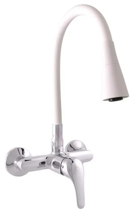 RAV Slezák SA002.5/13CB - Miscelatore per lavello SAZAVA 32,3 cm bianco/cromo lucido