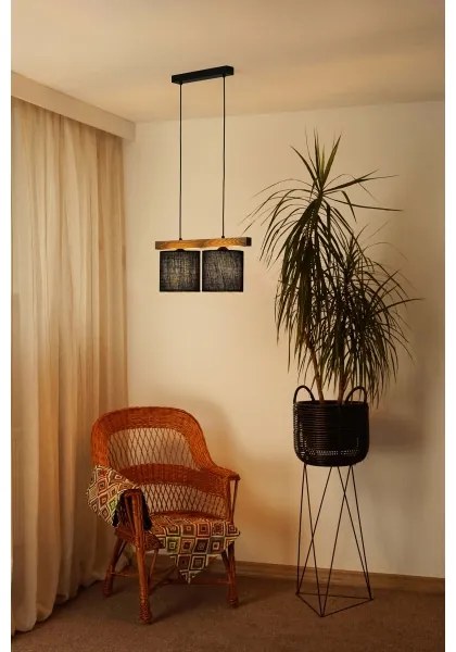 Brilagi - Lampadario a sospensione con filo FOREST 2xE27/15W/230V pino/nero
