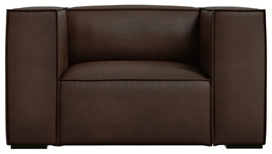 Poltrona in pelle marrone scuro Madame - Windsor & Co Sofas