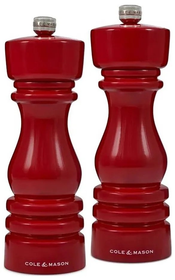 Cole&amp;Mason - Set di macina sale e pepe LONDON 2 pz 18 cm faggio/rosso