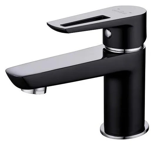 Cersanit S951-048 - Rubinetto del lavandino MILLE 13,4 cm nero + scarico