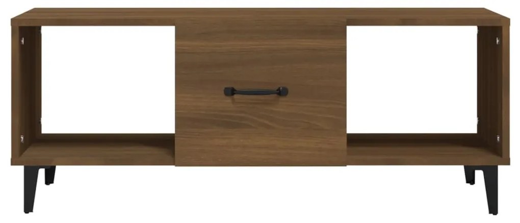 Tavolino da caffè rovere marrone 102x50x40 cm legno multistrato