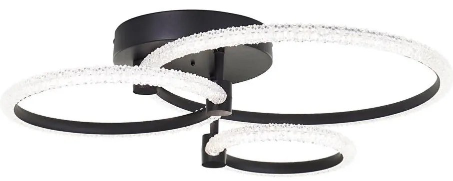 Brilliant - Plafoniera LED dimmerabile AYDIN LED/34W/230V nera + telecomando