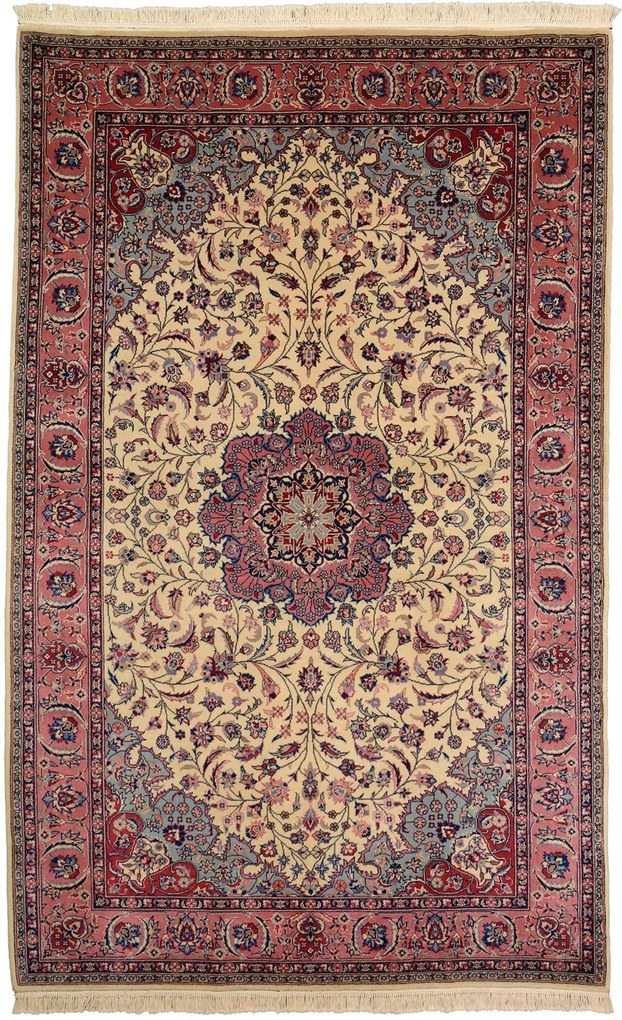 Isfahan Tappeto orientale 250x150 Beige (Cina) Annodato A Mano