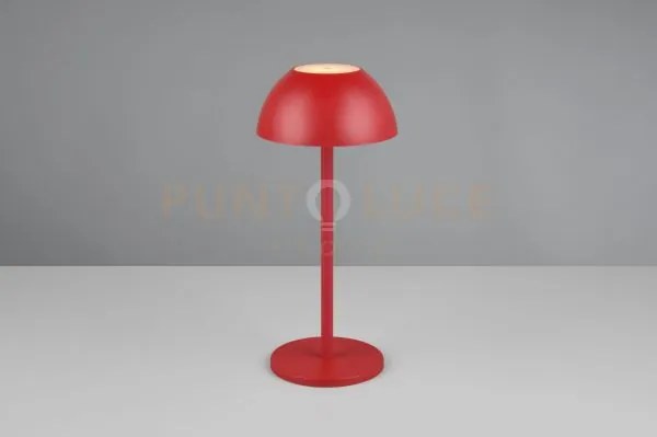 Ricardo lampada da tavolo ricaricabile metallo e plastica rossa reg...