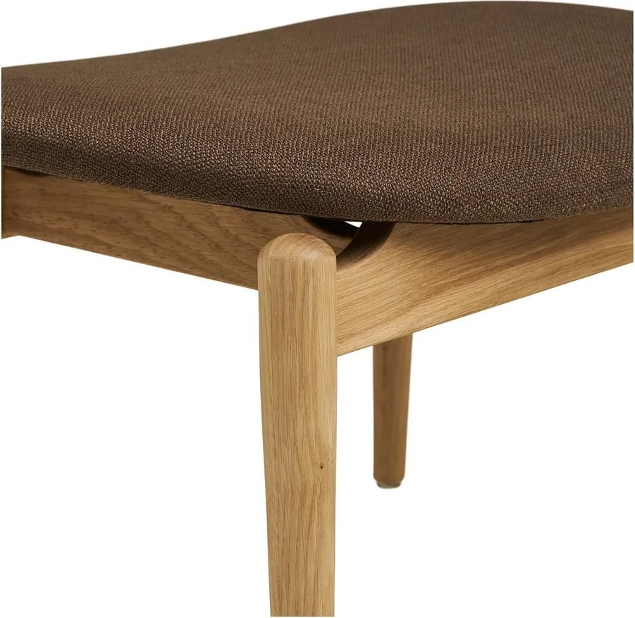 Poltrona con poggiapiedi marrone Olvera – House Nordic