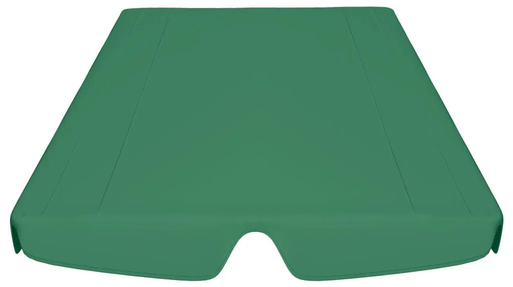 Baldacchino per Dondolo Giardino Verde 150/130x105/70 cm