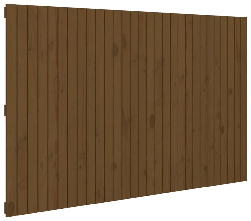 Testiera da parete miele 185x3x110 cm in legno massello di pino