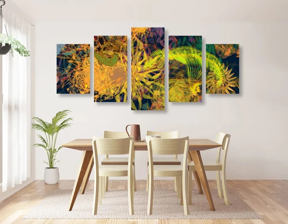 Quadri 5 pezzi – Arte astratta colorata