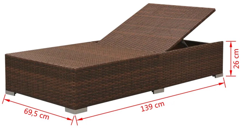 Set Divani da Giardino 3 pz con Cuscini in Polyrattan Marrone