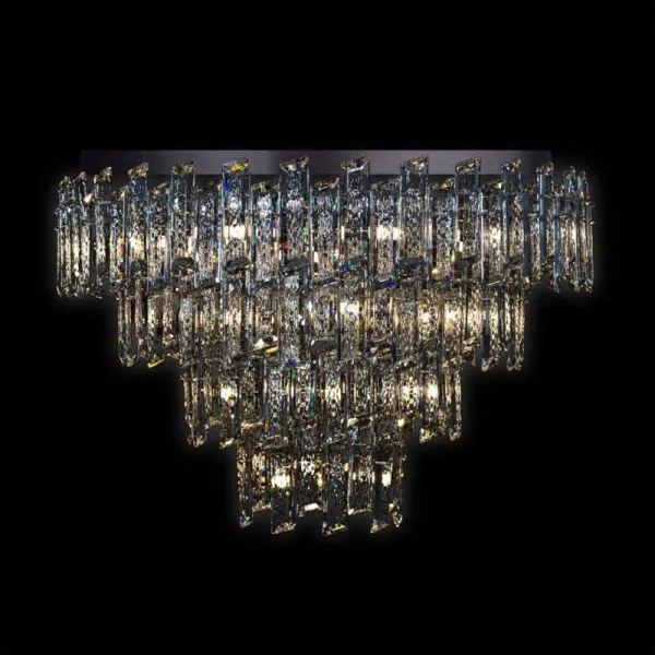 Arcadia flush lampadario a soffitto  4 ripiani 3/6/9/12l luci cromo...