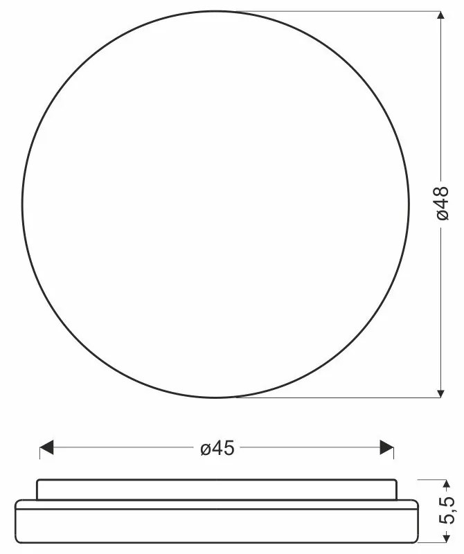 Apparecchio da soffitto a LED in colore naturale ø 48 cm Gandava - Candellux Lighting