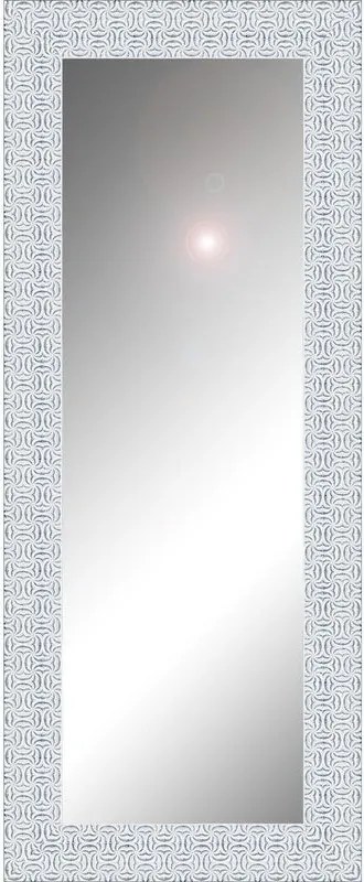 Specchio Marina rettangolare in legno bianco argento 125 x 40 cm