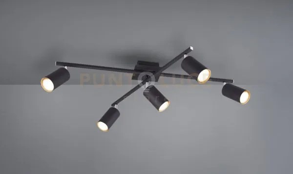 Marley plafoniera 2 barre orientabili 5 spots attacco gu10 cilindro...