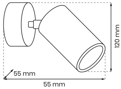 Faretto da parete HUDSON 1xGU10/8W/230V nero
