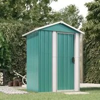 Capanno da Giardino Verde 126x97,5x177 cm Acciaio Zincato 316233