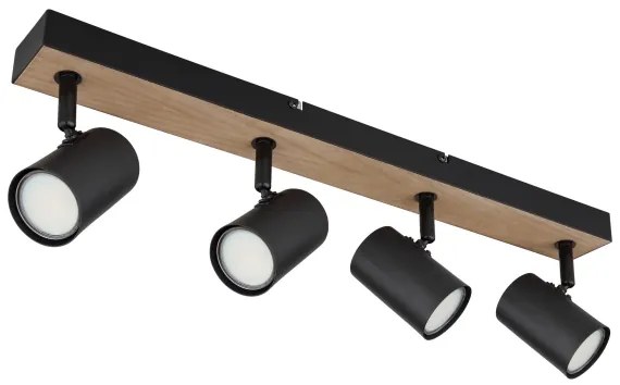 Globo 57911-4BW - Faretto ROBBY 4xGU10/35W/230V nero/marrone