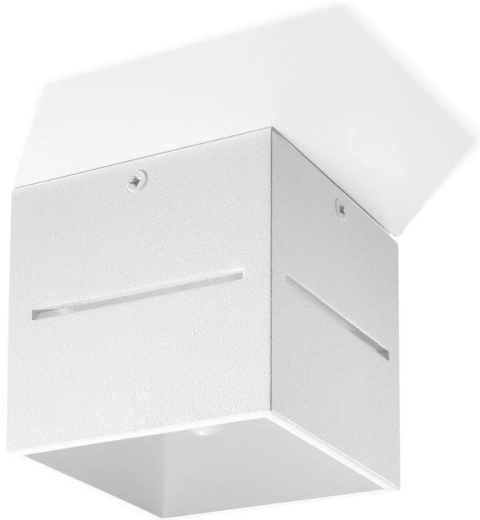 Plafoniera Quadrata da Soffitto in Alluminio LOBO G9 Bianca da interno