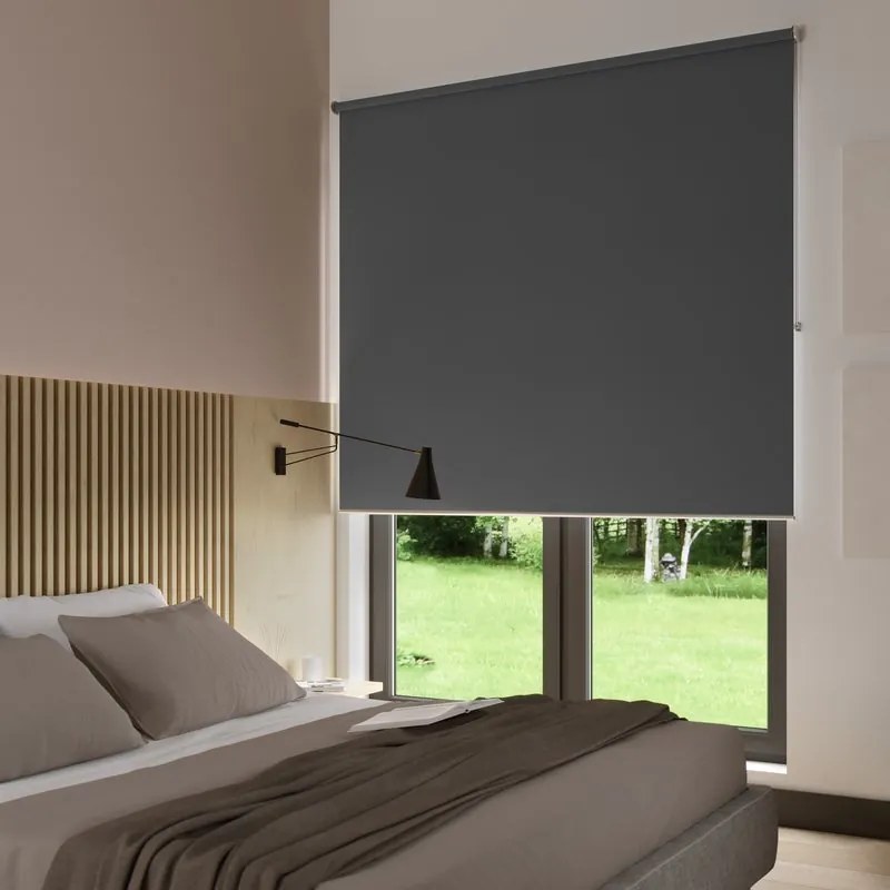 Tenda a rullo oscurante INSPIRE Bossa grigio scuro 135x250 cm