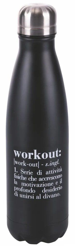 Bottiglia termica 500 ml scritta workout Victionary