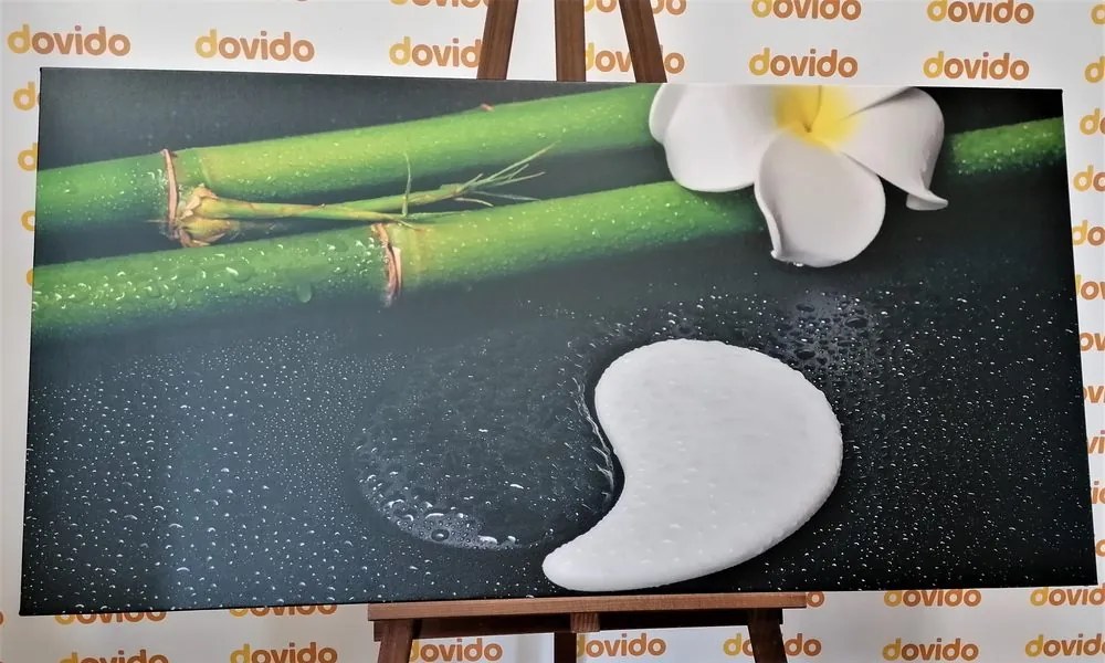 Stampa su tela – Natura morta Spa con simbolo del Jin e Jang