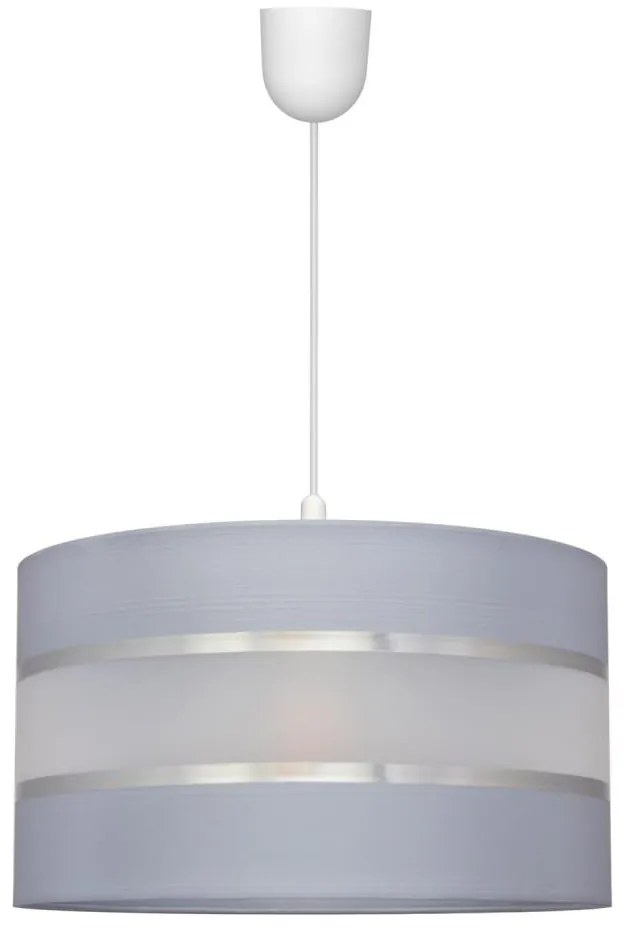 Lampadario a sospensione con filo HELEN 1xE27/15W/230V diametro 35 cm grigio/argento