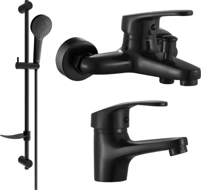 Mexen Erica DF05 set da bagno, nero - 746403DF05-70