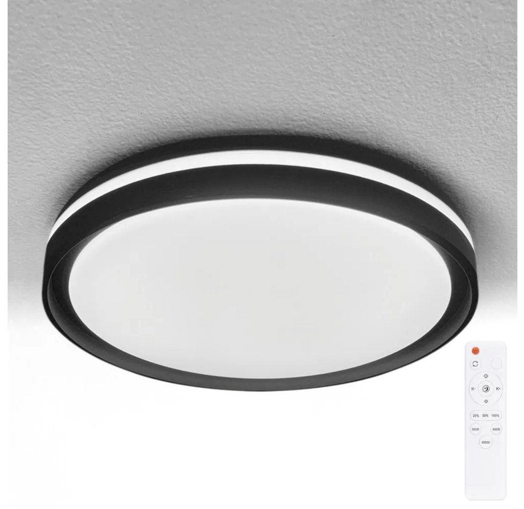Brilagi - Lampada LED dimmerabile NAOMI LED/48W/230V 3000-6500K Ø 39 cm nero + telecomando