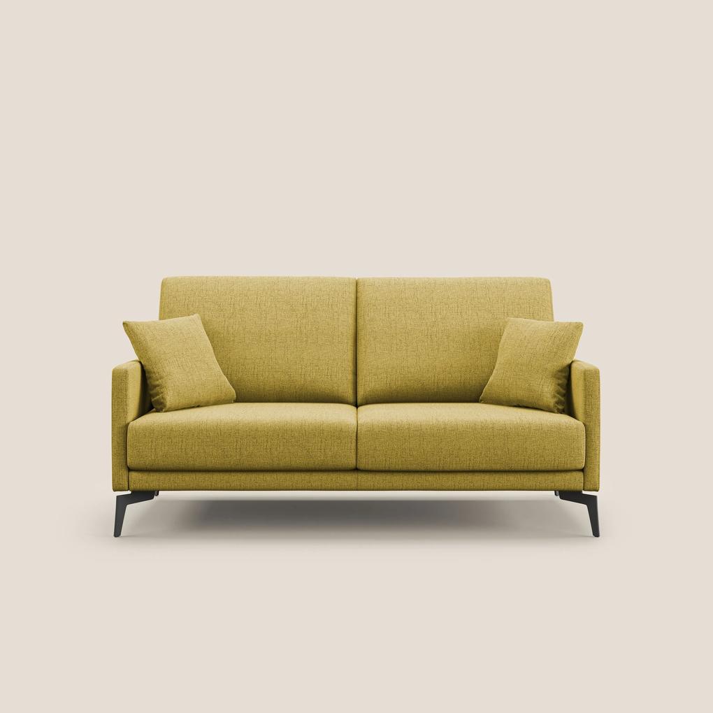 Saturno divano moderno in tessuto morbido impermeabile T03 giallo 160 cm