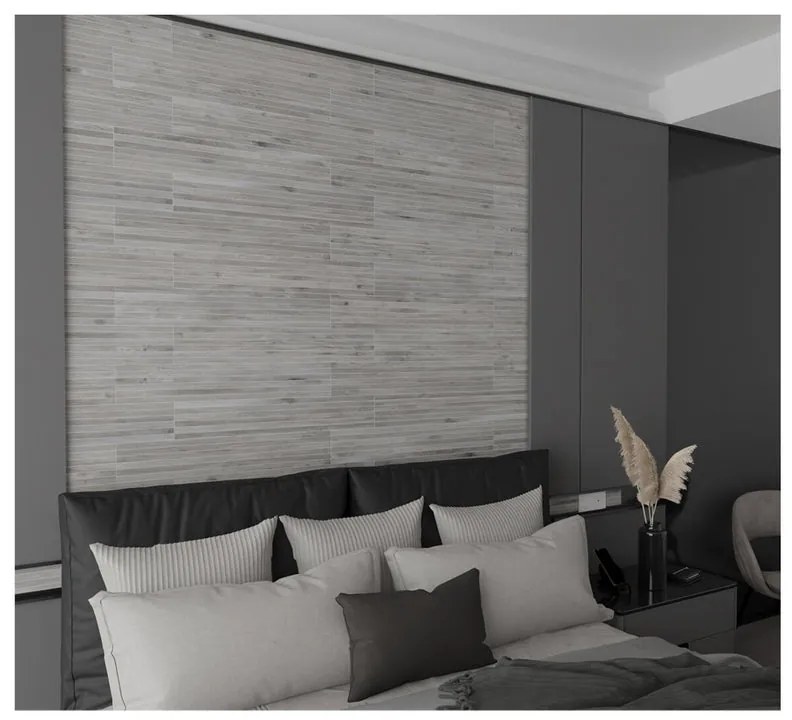 Mosaico in porcellana Antique grigio opaco L 120 x L 20 cm, 4 pezzi