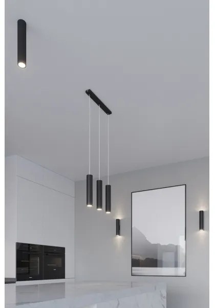 Sollux SL.0329 - Lampadario a sospensione con filo LAGOS 3 3xGU10/10W/230V nero