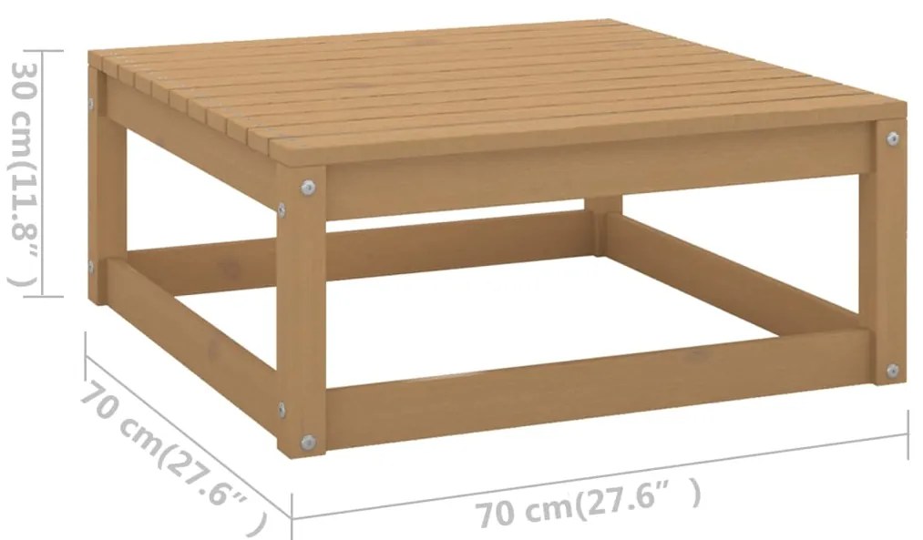 Set Divani da Giardino 7 pz in Legno Massello di Pino