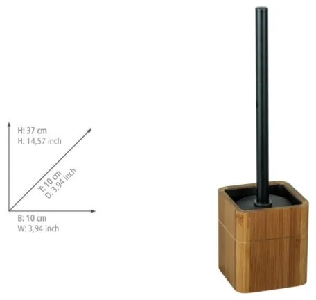 WENKO 26104100 - Scopino WC SERRO 10x37 cm marrone/nero