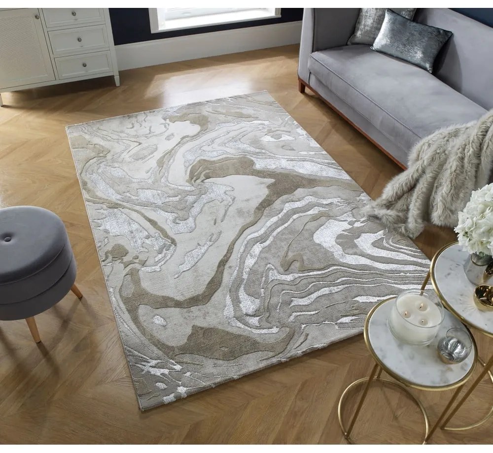 Tappeto beige/naturale 160x230 cm Marbled - Flair Rugs