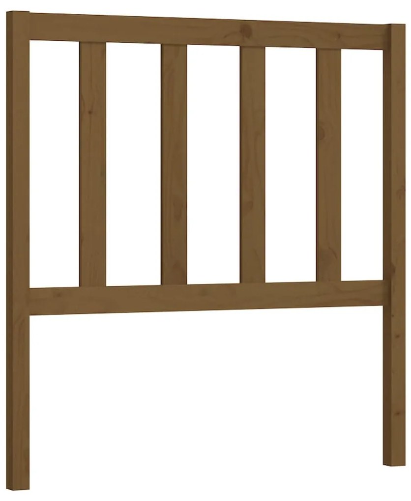 Testiera per letto miele 96x4x100 cm in legno massello di pino