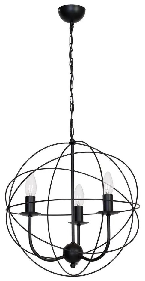 Lampadario GLOBE 3 3xE14/60W nero