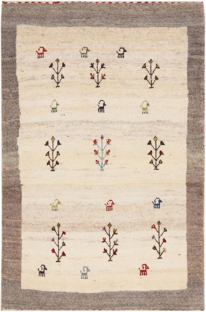 Gabbeh Tappeto persiano 80x130 Beige (Iran) Annodato A Mano