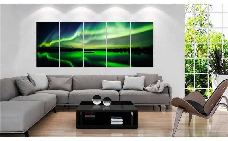 Quadro Green Sky I  Colore Nero, Dimensioni e Misure 225x90