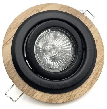 Set da 3 faretti da incasso TOBBY 1xGU10/20W/230V Ø 11,5 cm rovere/nero