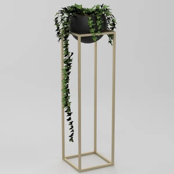 Vaso da fiori in metallo 111,3x29 cm oro