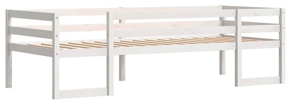 Giroletto per bambini bianco 75x190cm in legno massello di pino