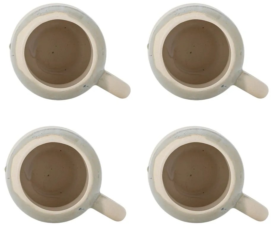 Tazze in set blu e color crema in gres 4 pz 400 ml Luna – Bloomingville