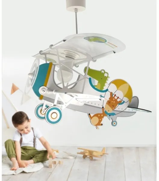 Dalber 54542 - Lampadario bambini LITTLE CROCODILE 1xE27/15W/230V